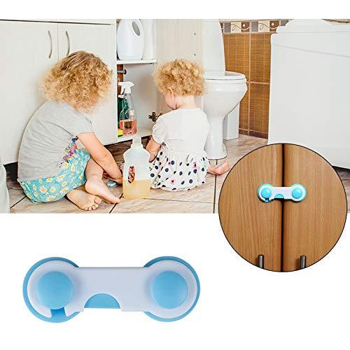 Safe-O-Kid - (Pack of 16) - Easy to Use, Dotted with Smiley Ends Child Proof Cabinet Lock (Size Pack of 16)