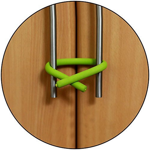 Safe-O-Kid - Pack of 1 - Unique, Ultra Flexible & Adjustable, Kid's Favorite Cabinet Local Sticks - Green