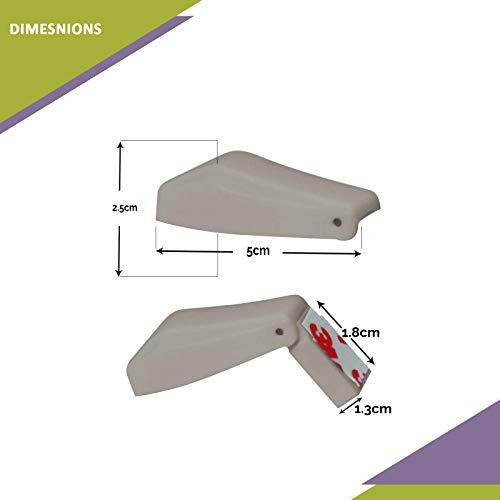 Safe-O-Kid- Pack of 4 - Reliable Auto Mechanism Drawer Finger Pinch Door Guard- Grey (Size Pack of 4)