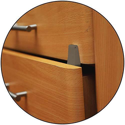 Safe-O-Kid- Pack of 8 - Reliable Auto Mechanism Drawer Finger Pinch Door Guard- Grey (Size Pack of 8)