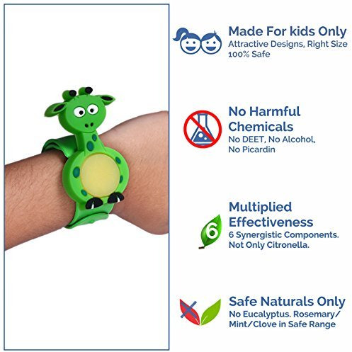 Safe-O-Kid - Herbal Mosquito Repellent Bands (Safe-O-Kid Pack of 2GIFFY & RENDO) with 4 Refills and 6 Free Anti Mosquito Patches (Size Pack of 2)