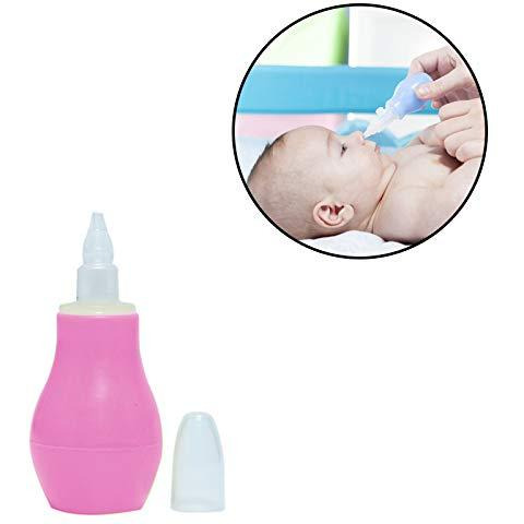 Safe-O-Kid - Pack of 1, Silicone Baby Nasal Aspirator, Vacuum Sucker, Instant Relief from Blocked Baby Nose Cleaner (Pink) (Size Pack of 1)