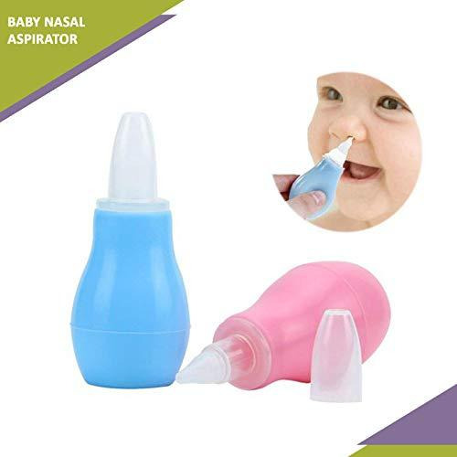 Safe-O-Kid - Pack of 1, Silicone Baby Nasal Aspirator, Vacuum Sucker, Instant Relief from Blocked Baby Nose Cleaner (Pink) (Size Pack of 1)
