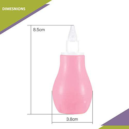 Safe-O-Kid - Pack of 1, Silicone Baby Nasal Aspirator, Vacuum Sucker, Instant Relief from Blocked Baby Nose Cleaner (Pink) (Size Pack of 1)