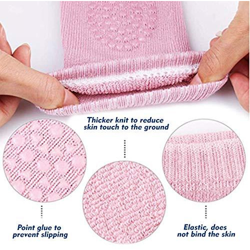 Safe-O-Kid- Pack of 2- Crawling Baby, Toddler, Infant Anti-Slip Elbow and Knee Pads/Guards-Pink (Size Pack of 2)