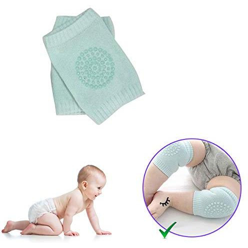 Safe-O-Kid- Pack of 1- Crawling Baby, Toddler, Infant Anti-Slip Elbow and Knee Pads/Guards-Blue (Size Pack of 1)