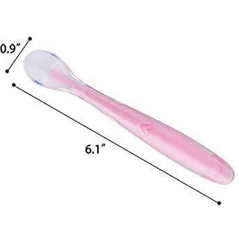Safe-O-Kid 1 Soft Tip Silicone Spoon, Pink (Size Pack of 1)