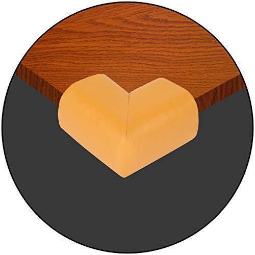Safe-O-Kid - Pack of 12 - High QualityHigh Density L-Shaped Large Nbr Corner Cushions - Light Brown