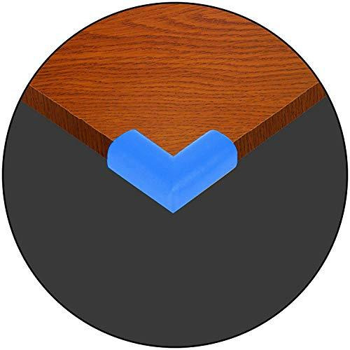 Safe-O-Kid 12 Corner Guards/Cushions/Bumpers/Protector, L-Shaped, Small, for Child Safety & Babyproofing, Blue (Size Pack of 12)