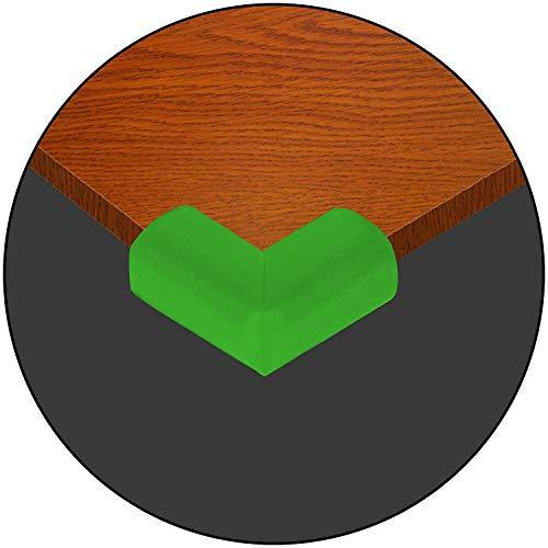 Safe-O-Kid - Pack of 12 - High Quality High Density L-Shaped Extra Thick - Large Nbr Corner Cushions - Green (Size Pack of 12)