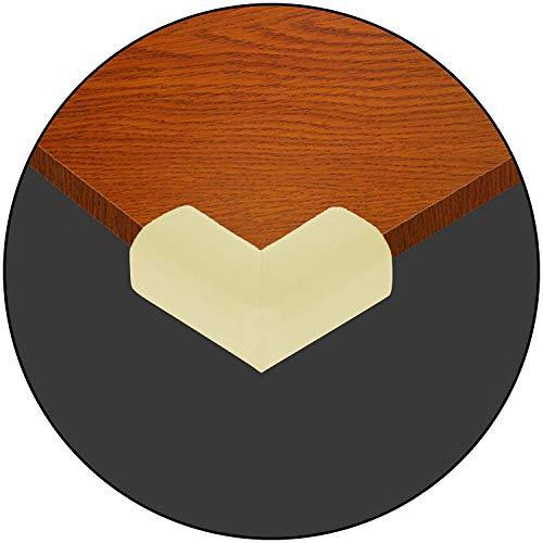 Safe-O-Kid - Pack of 4 - High Quality High Density L-Shaped Extra Thick - Large Nbr Corner Cushions - Beige (Size Pack of 4)