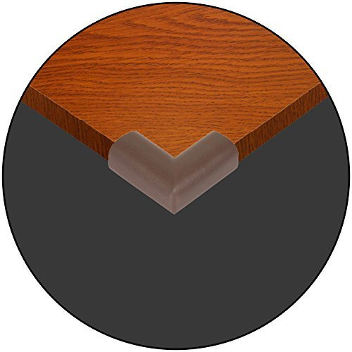 Safe-O-Kid 8 Corner Guards/Cushions/Bumpers/Protector, L-Shaped, Small, for Child Safety & Babyproofing, Brown, Pack of 8 (Size Pack of 8)
