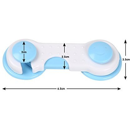 Safe-O-Kid - Pack of 1 - Easy to Use, Dotted with Smiley Ends Child Proof Cabinet Lock (Size Pack of 1)
