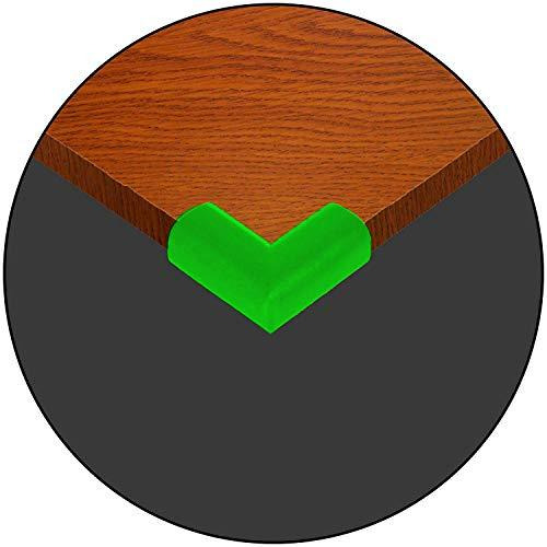 Safe-O-Kid 16 Corner Guards/Cushions/Bumpers/Protector, L-Shaped, Small, for Child Safety & Babyproofing, Green, Pack of 16 (Size Pack of 16)
