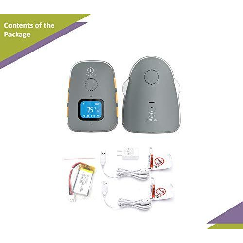 Safe-O-Kid Premium Quality Audio Baby Monitor with Batteries, Covers Up to 1000 FT Area, LED Indicator, 2 Way Communication, Digital & Wireless- Grey (Size Pack of 1)