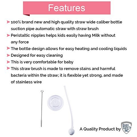 Safe-O-Kid- High Quality Straw with Accessories- Helpful for Kids in Easy Drinking -Home Essential (3cm)