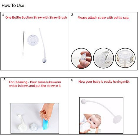Safe-O-Kid- High Quality Straw with Accessories- Helpful for Kids in Easy Drinking -Home Essential (3cm)