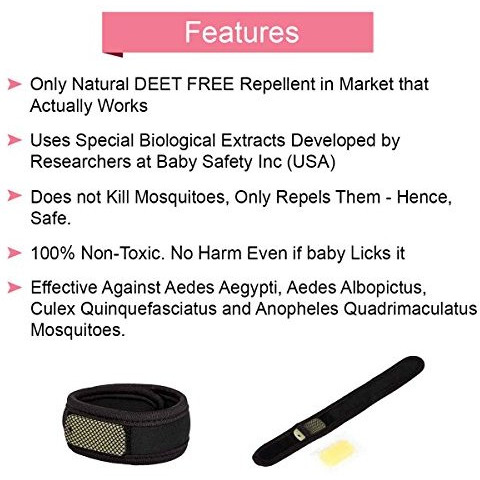 Safe-O-Kid - Reusable Comfortable Multicolor Fabric Mosquito Repellant Band