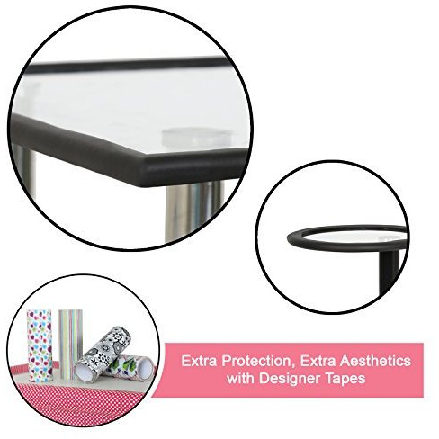 Safe-O-Kid - Unique High Density 2 mtr Long U - Shaped 2 Edge Guard Strips - Black (Size Pack of 2)