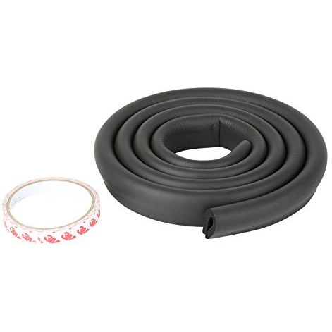 Safe-O-Kid - Unique High Density 2 mtr Long U - Shaped 4 Edge Guard Strips - Black (Size Pack of 4)