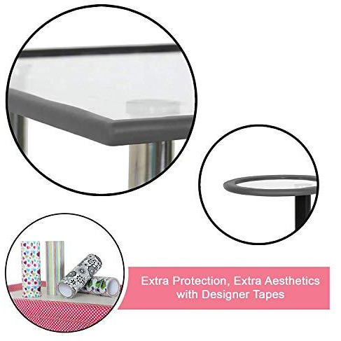 Safe-O-Kid - (Pack of 4)- Unique High Density 2 mtr Long U Shaped Edge Guard Strips - Grey (Size Pack of 4)