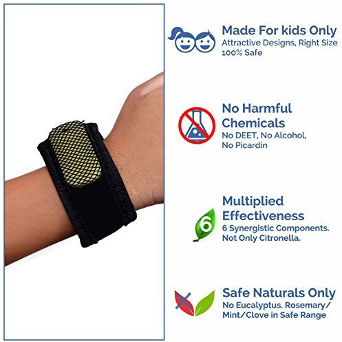 Safe-O-Kid Pack of 3White & Pink & Black Colour Mosquito Repellent Band with 6 Refills and 6 Anti Mosquito Patches (Size Pack of 3)