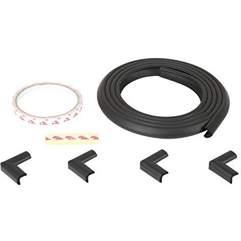 Safe-O-Kid - Unique High Density L-Shaped 2 mtr Long Mini 2 Edge Guards with 8 Corner Cushions (Size Pack of 2)