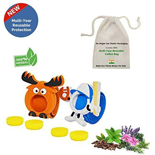 Safe-O-Kid - (Pack of 2) - Mosquito Repellent Bands with 4 Refills and 6 Free Anti Mosquito Patches (Size Pack of 2)