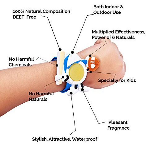 Safe-O-Kid Pack of 2BASEBALL & Madhu Mosquito Repellent Band with 4 Refills and 6 Free Anti Mosquito Patches (Size Pack of 2)