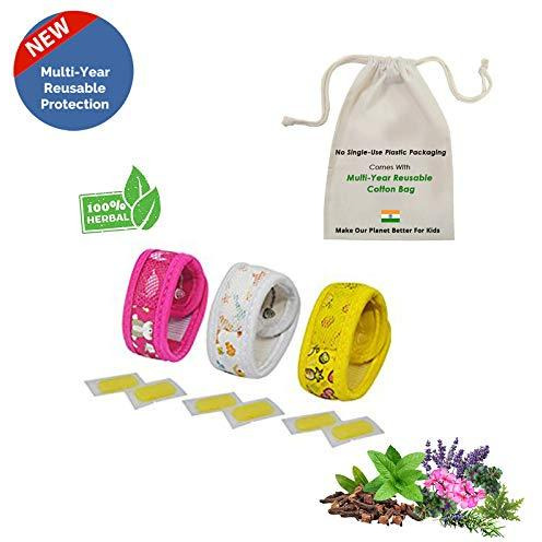 Safe-O-Kid Pack of 3 Fruit & Aqua & Jungle Theme Mosquito Repellent Band with 6 Refills and 6 Anti Mosquito Patches (Size Pack of 3)