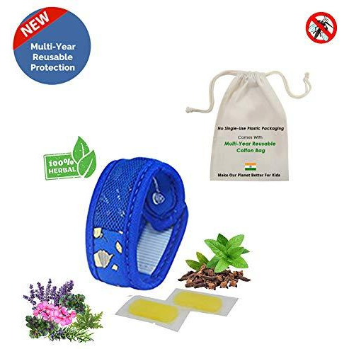Safe-O-Kid Pack of 1 SUGARTOWN Theme Mosquito Repellent Band with 2 Refills and 6 Anti Mosquito Patches- Highly Effective Bands by SafeOMos (Size Pack of 1)