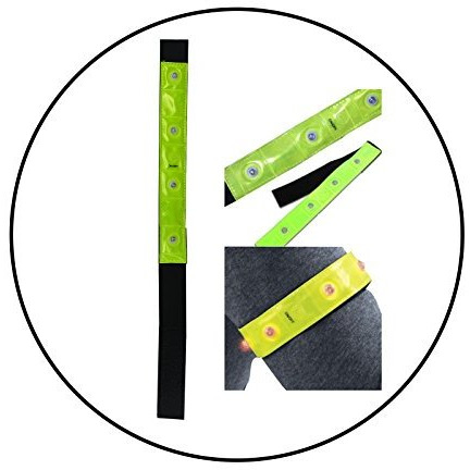 Safe-O-Kid - Outdoor Safety Essential- Arm Band with Reflection, LED Lights and SOS Mode (for Safety of Kids from Vehicles on The Road While Walking)
