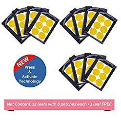 Safe-O-Kid Pack of 72(+6 Free) Baby Yellow Color Mosquito Repellent Patches (Size Pack of 72 + 6)