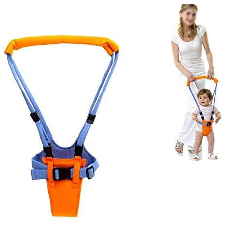 Safe-O-Kid Child Walking Harness Safety Belt, Orange Blue, Handheld and Adjustable