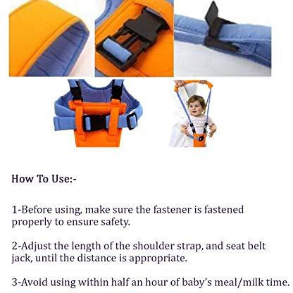 Safe-O-Kid Child Walking Harness Safety Belt, Orange Blue, Handheld and Adjustable