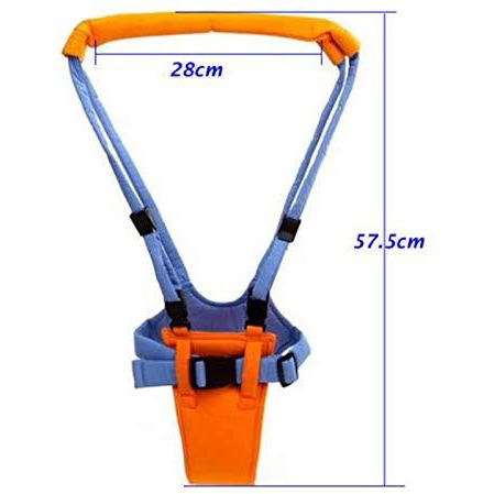 Safe-O-Kid Child Walking Harness Safety Belt, Orange Blue, Handheld and Adjustable