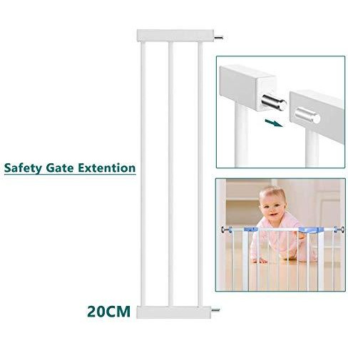 Safe-O-Kid  Safety Gate (75-105cm Adjustable) Covers Approx 3.5 feet Area, Pure Metal Safety Gate with Secret Lock & 2-Way Auto Close + Four Strong Wall Holders (Size Size 75-105cm)