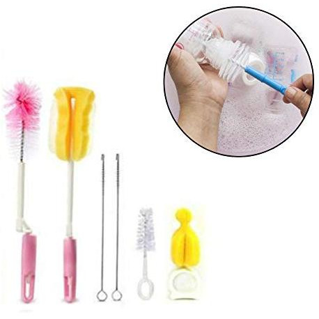 Safe-O-Kid- All-in-One Bottle Nipple and Straw Cleaning Kit-Pink