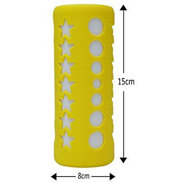 Safe-O-Kid - Pack of 4-Trendy Cover Baby Feeding Bottles, Safety for Breakable Glass Bottles- (Large)