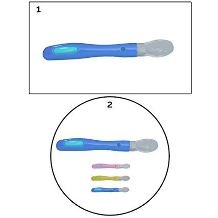 Safe-O-Kid - Pack of 8-Extra Safe Silicone Spoon for Fussy Little Eaters