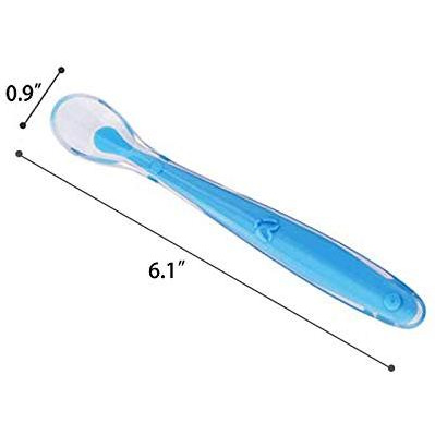 Safe-O-Kid 1 Soft Tip Silicone Spoon, Blue (Size Pack of 1)