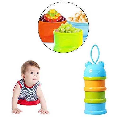 Safe-O-Kid BPA-Free Portable 3 Layer Container, Food Storage for Baby (Multicolour) (Size Pack of 1)