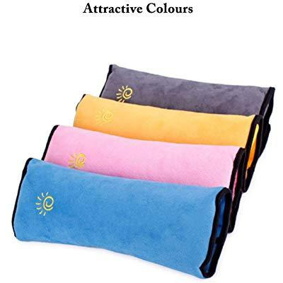 Safe-O-Kid - Pack of 2-Car Safety Essential, Seat Belt Mounted Pillow for Toddlers (Size Pack of 2)