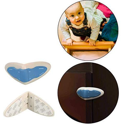 Safe-O-Kid - Pack of 1 - High Quality, Durable, Elegant 100% Kid Safe Drawer Lock- Blue (Size Pack of 1)