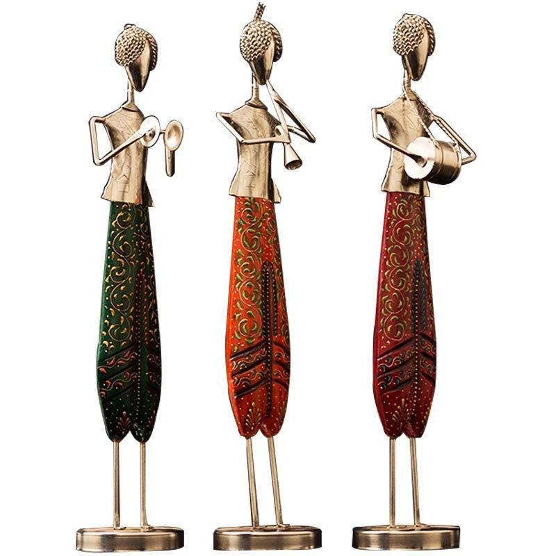 CraftedIndia Antique Handcrafted Lady Figurine Set