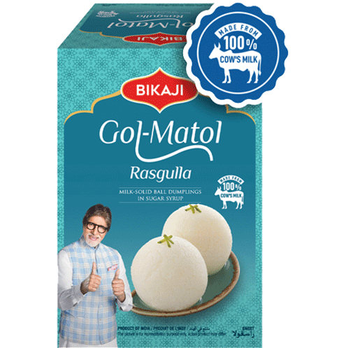 Case of 12 - Bikaji Rasgulla Gol Matol - 1 Kg (2.2 Lb)