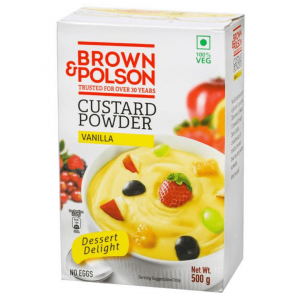 Case of 24 - Brown & Polson Custard Powder Vanilla - 500 Gm (1.1 Lb)