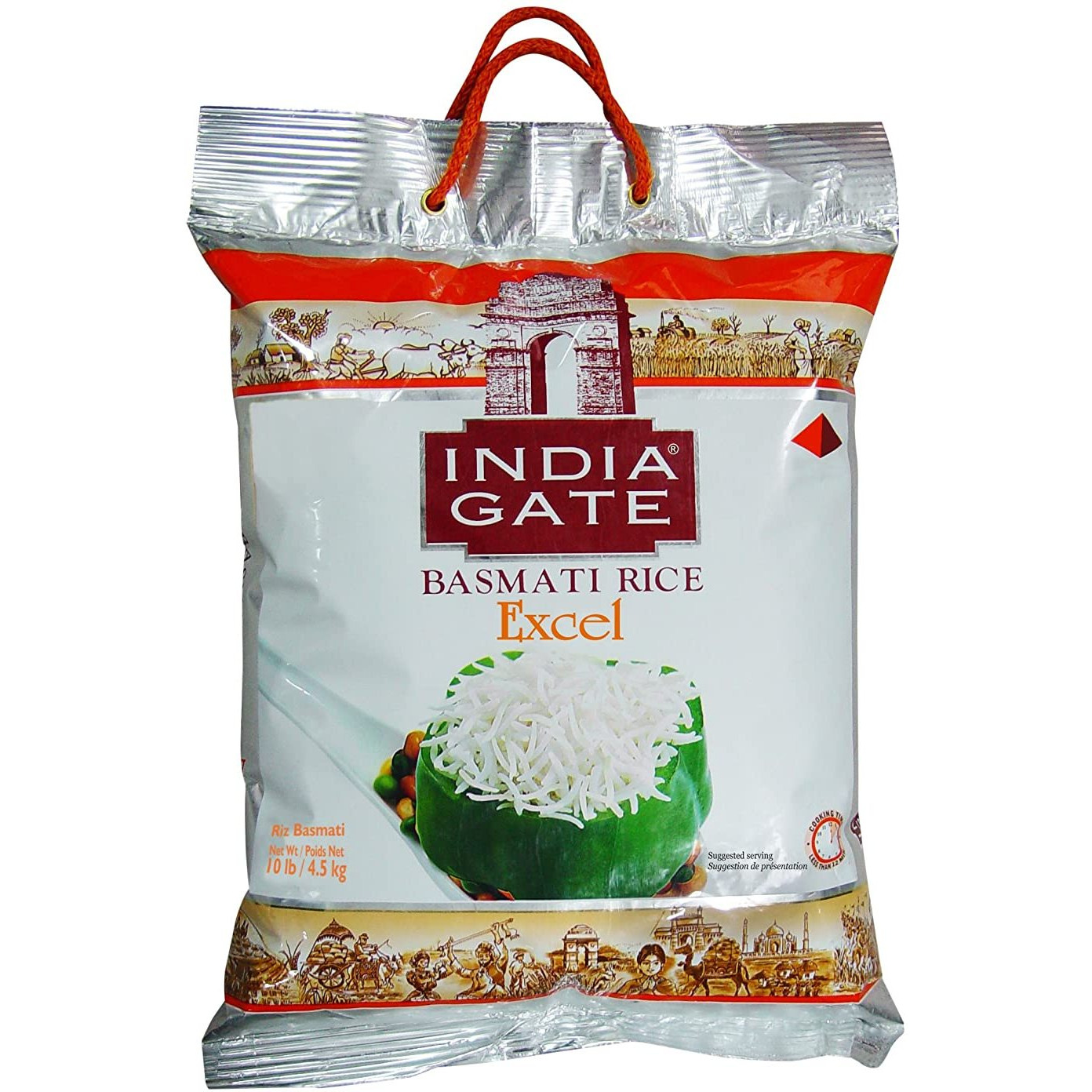India Gate Basmati Rice Excel - 10 Lb (4.5 Kg)