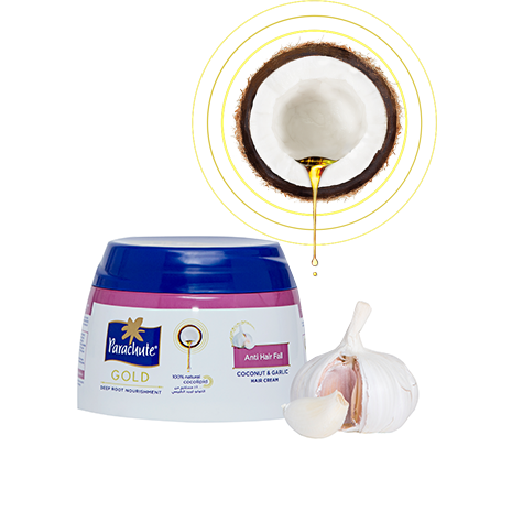 Parachute Gold Anti Hair Fall Coconut & Garlic Hair Cream - 140 Ml (4.73 Fl Oz)