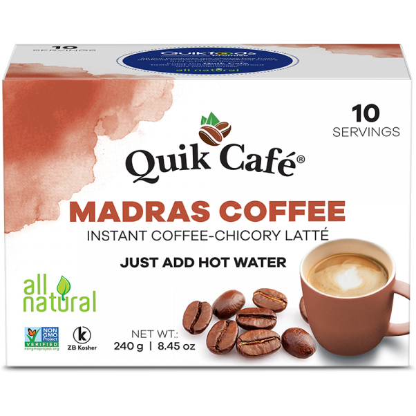 Case of 10 - Quik Cafe Madras Coffee - 240 Gm (8.5 Oz)